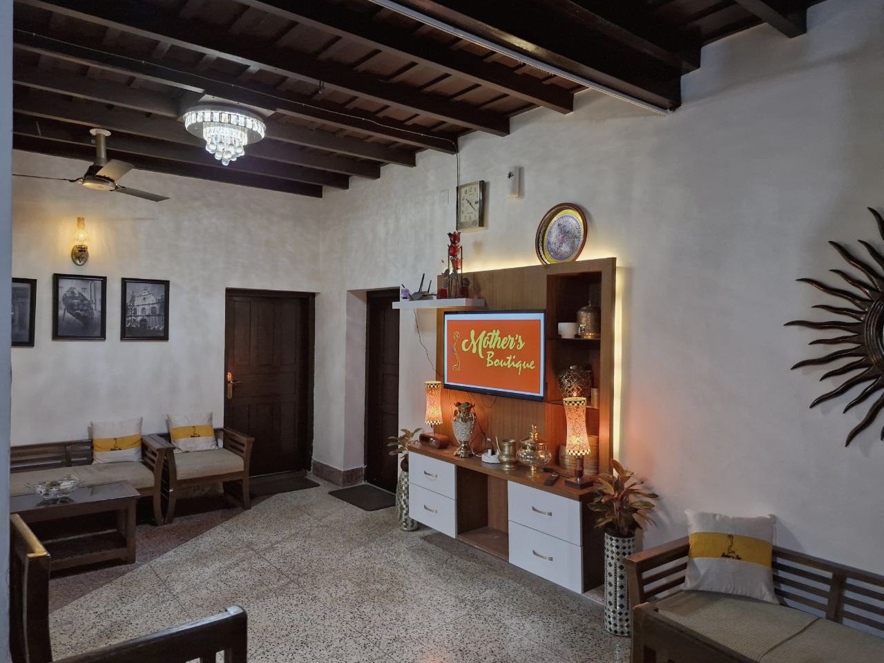 Calm and relaxing atmosphere inside Mothers inn best homestay in kochi